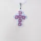 Small Cross - Noga-Violet Organza - 1